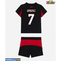 AC Milan Santiago Gimenez #7 Heimtrikotsatz Kinder 2025-26 Kurzarm (+ Kurze Hosen)